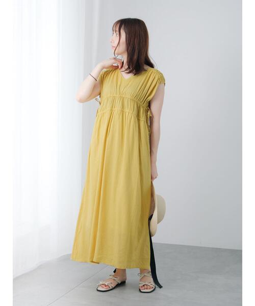 「Te chichi TERRASSE」 ノースリーブワンピース F イエロー レディース_画像2