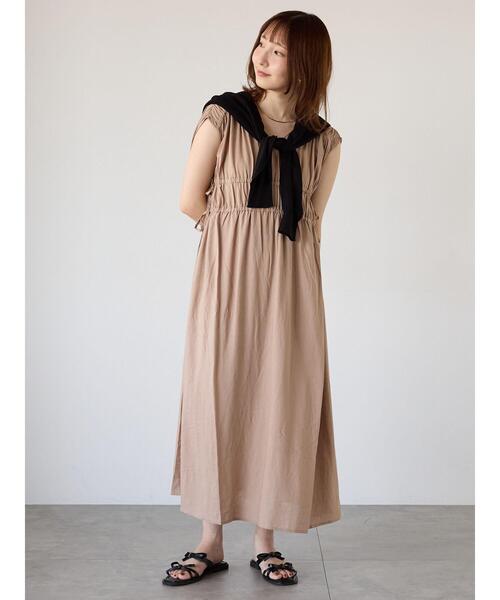 「Te chichi TERRASSE」 ノースリーブワンピース F イエロー レディース_画像4
