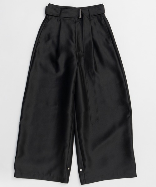 MAISON SPECIAL ワイドパンツ ブラック MAISON SPECIAL（メゾンスペシャル） スラックス 「UNISEX」「Italian