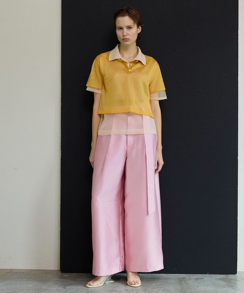 MAISON SPECIAL（メゾンスペシャル） パンツ Flight Satin Wide Pants