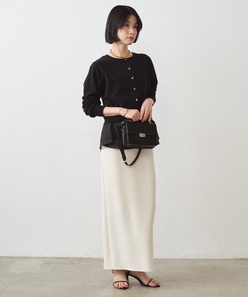 未使用 25AW LOUNGEDRESS ラウンジドレス ペプラム衿カーディガン LDZ1052205A0004 サイズF ブラウン レディース 古着 中古 USED Loungedress - 未使用 25AW LOUNGEDRESS ラウンジドレス ペプラム衿