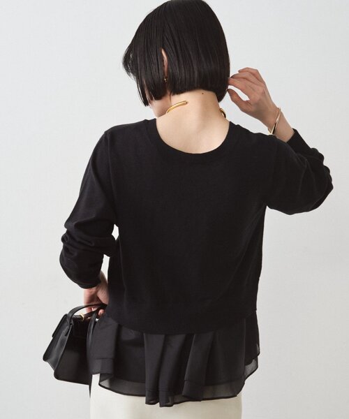 Loungedress（ラウンジドレス） カーディガン ペプラムニットカーデ