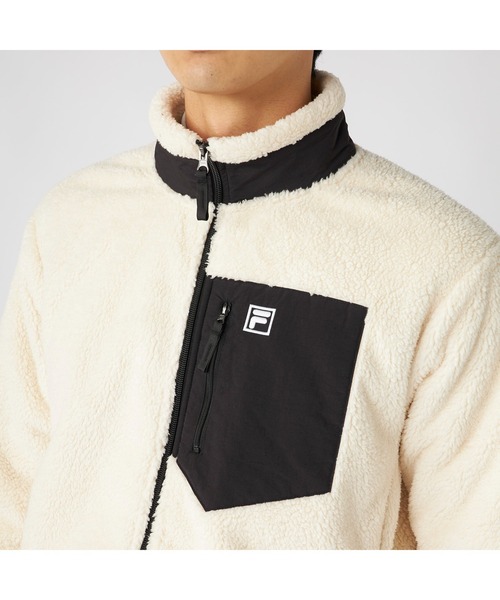 FILA（フィラ） ブルゾン アウター シャギー フリース ジャケット