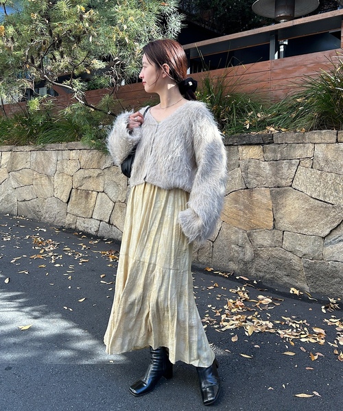 「Kastane」 長袖ワンピース 1 ダークグレー レディース_画像2