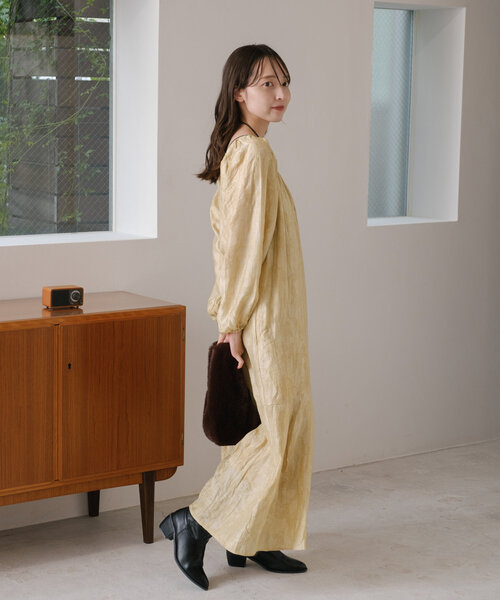 「Kastane」 長袖ワンピース 1 ダークグレー レディース_画像9