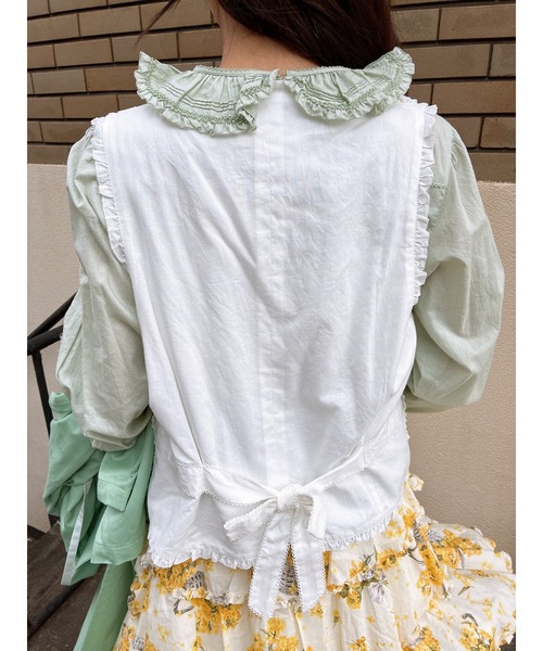 PINK HOUSE（ピンクハウス） ベスト ジレ フリルローンベスト