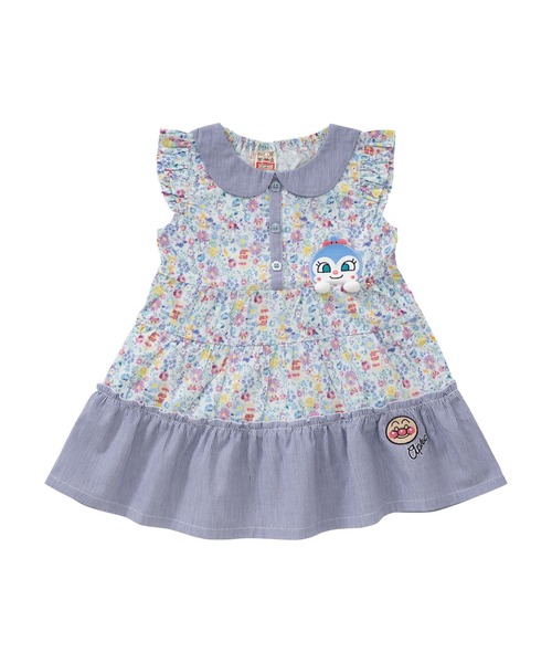 ワンピース ひょっこりアップリケワンピース キッズ 子供服 女の子の画像
