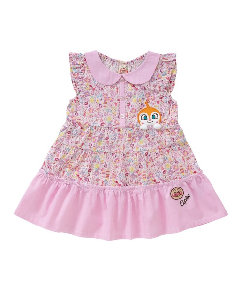 ワンピース ひょっこりアップリケワンピース キッズ 子供服 女の子の画像