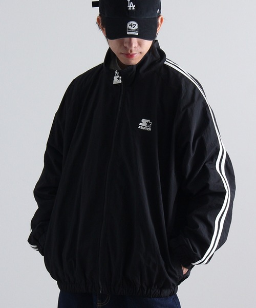 「STARTER BLACK LABEL」 ジャージブルゾン L グレー メンズ_画像3