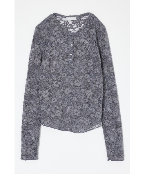 MOUSSY（マウジー） tシャツ 「26年SS新作」LACE HENRY NECK トップス