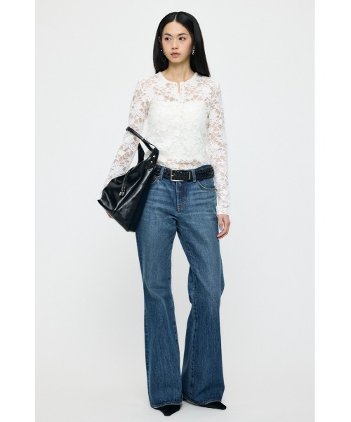 MOUSSY（マウジー） tシャツ 「26年SS新作」LACE HENRY NECK トップス 