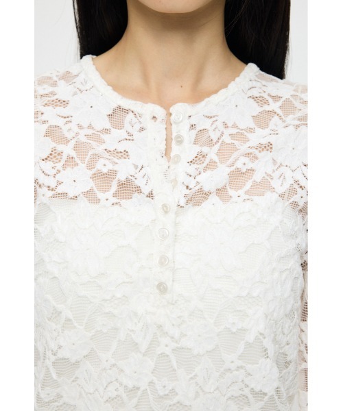MOUSSY（マウジー） ヘンリーネック tシャツ 「26年SS新作」LACE HENRY