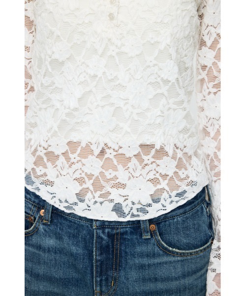MOUSSY（マウジー） ヘンリーネック tシャツ 「26年SS新作」LACE HENRY