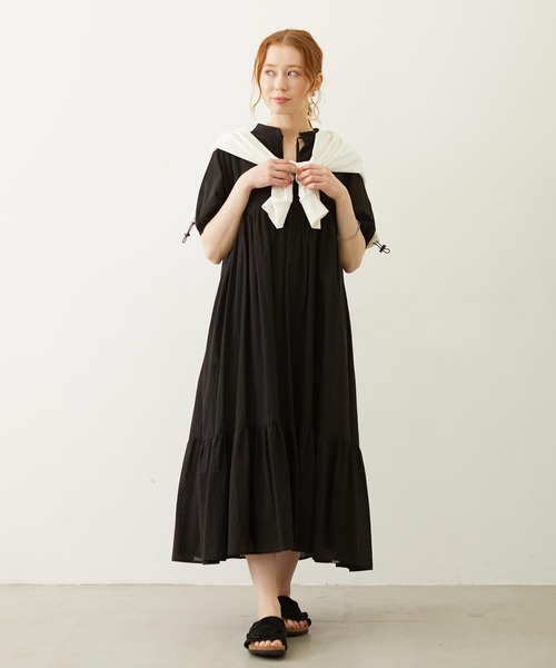 MILKFED.（ミルクフェド） ワンピース 半袖 TIERED LONG DRESS