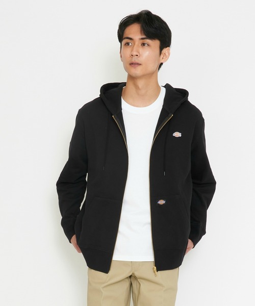 Dickies glamb ディックミストパーカー 黒 ジップアップパーカ Dickies（ディッキーズ） パーカー ワッペンジップアップパーカー