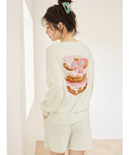 SNIDEL HOME パジャマ ルームウェア ビジュードーナッツニットショート