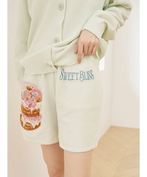 SNIDEL HOME パジャマ ルームウェア ビジュードーナッツニットショート