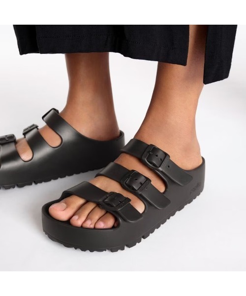 「BIRKENSTOCK」 フラットサンダル 37 ブラック レディース_画像2