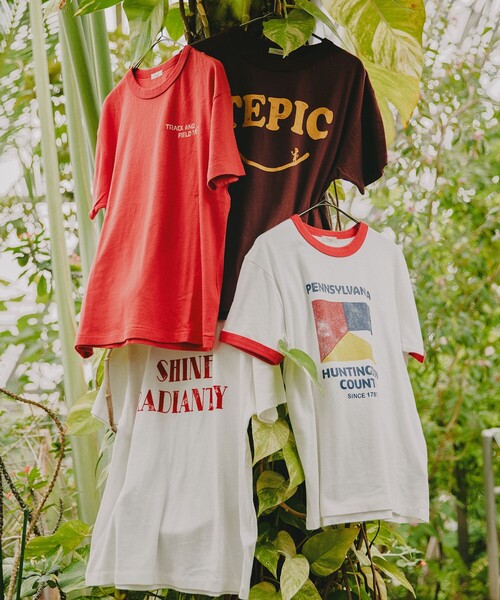 「Freada」 半袖Tシャツ フリ- レッド レディース_画像2