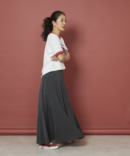「Freada」 半袖Tシャツ フリ- レッド レディース_画像7