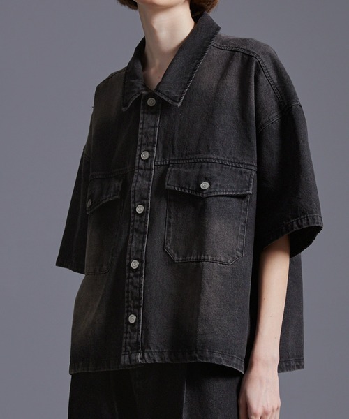 「Loose/ルース」 デニムジャケット X-SMALL ブラック メンズ_画像5