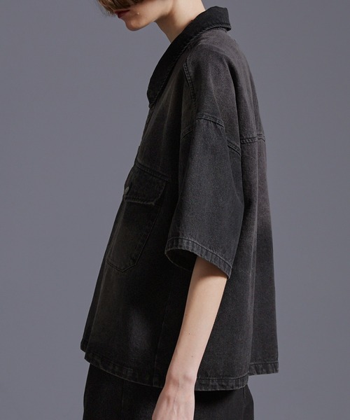 「Loose/ルース」 デニムジャケット X-SMALL ブラック メンズ_画像6