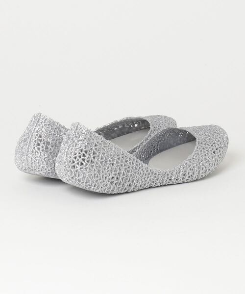 「melissa」 バレエシューズ 38 シルバー レディース_画像2