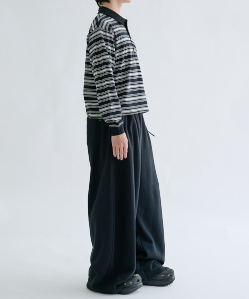 「EPNK」 長袖ポロシャツ MEDIUM ブラック メンズ_画像8