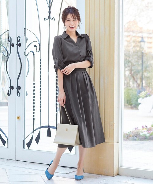 Tiaclasse ワンピース スキッパーシャツワンピース : ZOZOTOWN Yahoo