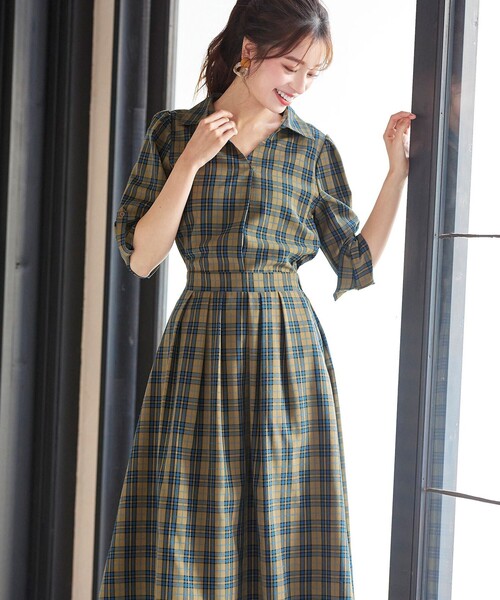 Tiaclasse ワンピース スキッパーシャツワンピース : ZOZOTOWN Yahoo
