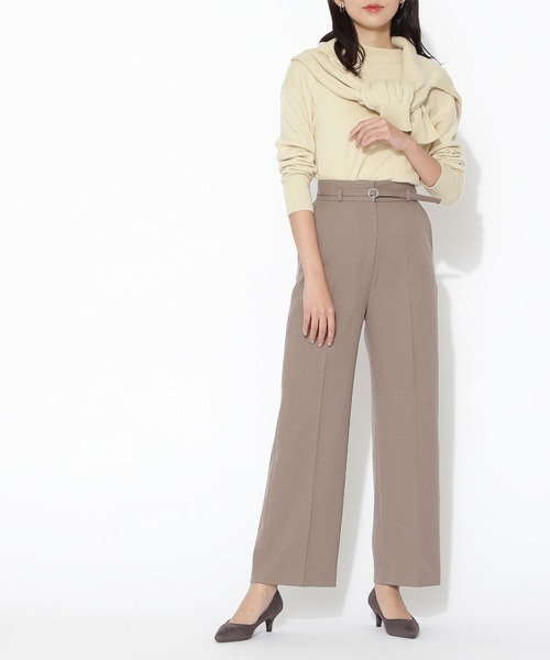 NATURAL BEAUTY BASIC パンツ センタープレスストレートワイド