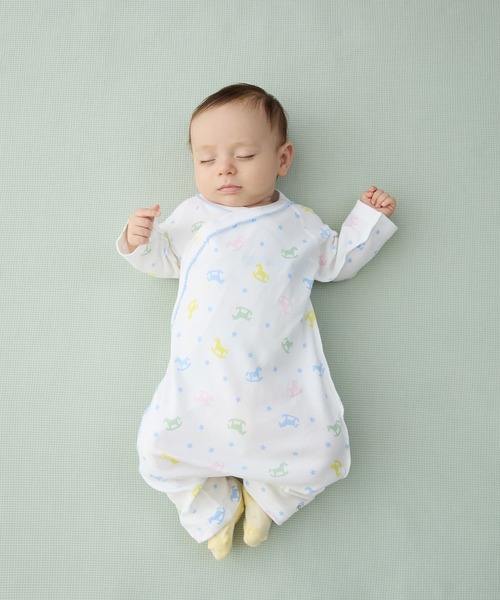 Combi mini ベビー服 ロンパース おうちラップクラッチ（もくば