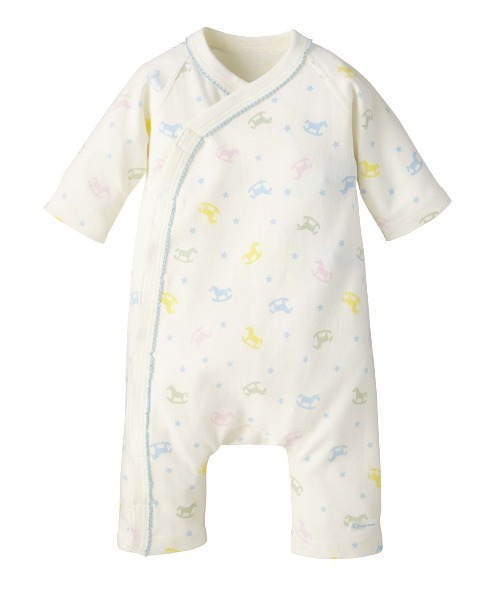 ベビー服 ロンパース おうちラップクラッチ（もくば） | Combi mini | 03