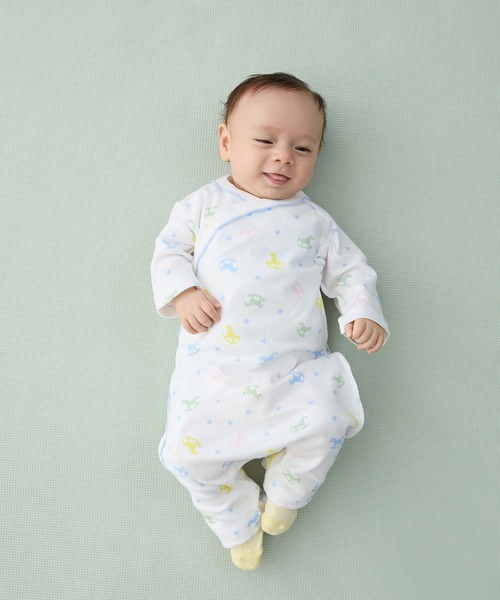 ベビー服 ロンパース おうちラップクラッチ（もくば） | Combi mini | 02