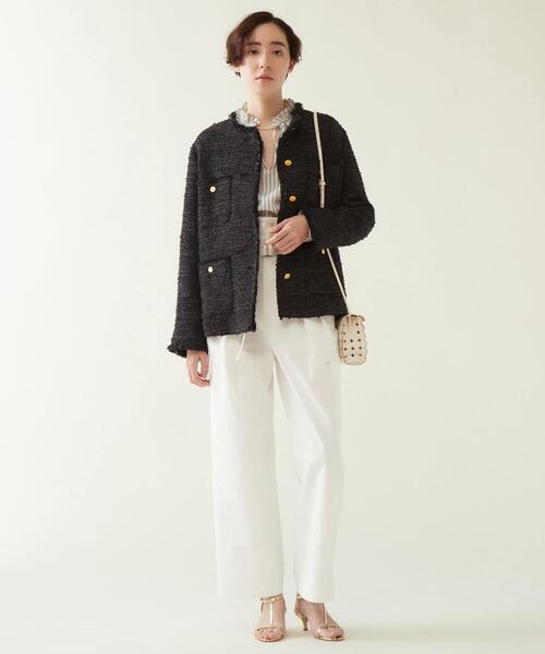 martinique ジャケット ノーカラージャケット martinique/ツイード