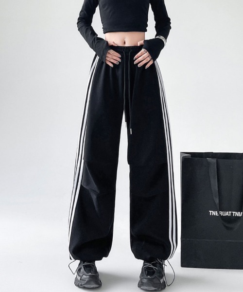 mushwear スウェットパンツ ジャージ サイドラインスウェット