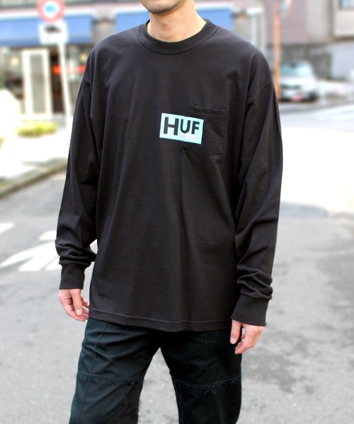 HUF（ハフ） tシャツ BUSY L/S POCKET TEE ロングスリーブTシャツ