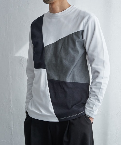 ikka（イッカ） tシャツ ブロックスポンチロンT メンズ : ZOZOTOWN