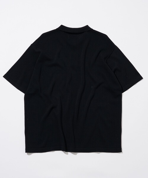 HUF サイズモノグラム ベロア ポロ 半袖 L 黒 KN00539SP25_BLACK_d01_1200x120