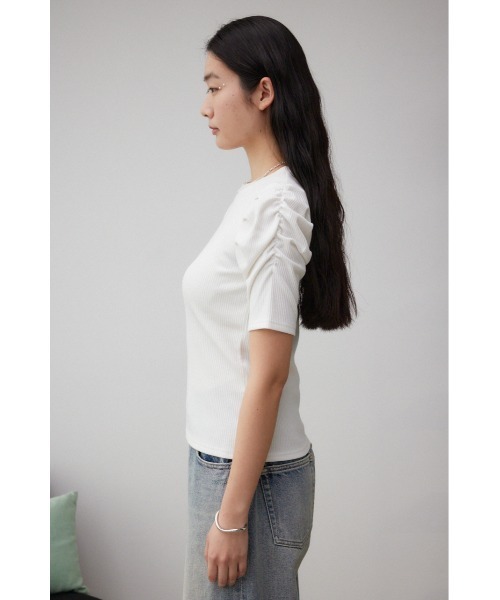 AZUL BY MOUSSY tシャツ パフスリーブギャザートップス