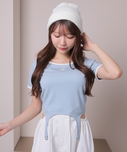 LIP SERVICE - 【人気完売♥新品】値下げ‼️LIP SERVICE リップサービス トップス ZIPギャザーカットトップス（Tシャツ/カットソー）｜LIPSERVICE