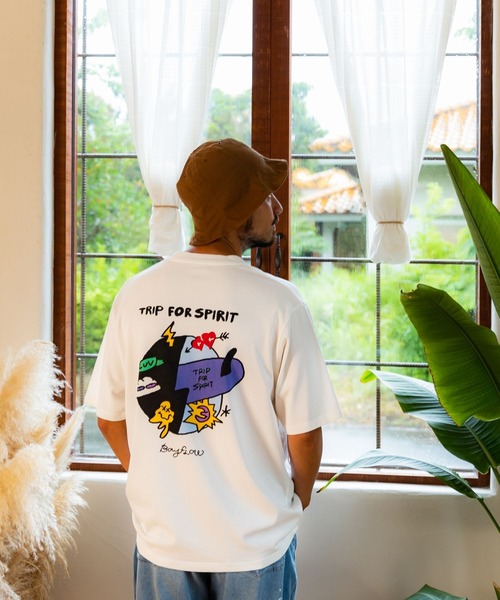 BAYFLOW tシャツ 「パトリシオさんコラボ」SNOWアートプリント半袖T 