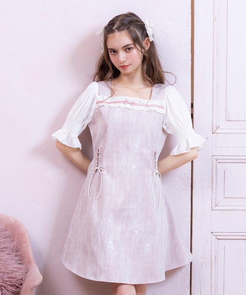 【AUBREY】レースレイヤードワンピース AUBREY】レースレイヤードワンピース 13,200 yen(tax in