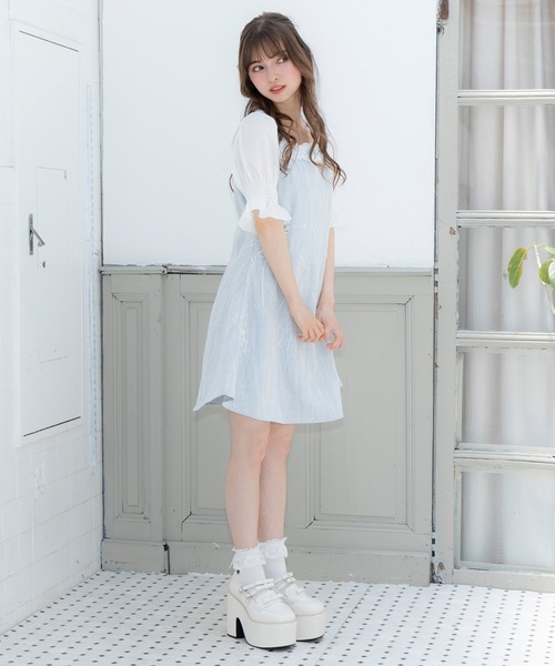 レース レイヤード ワンピース 白 FREE 7_5IO3OzC.jpg