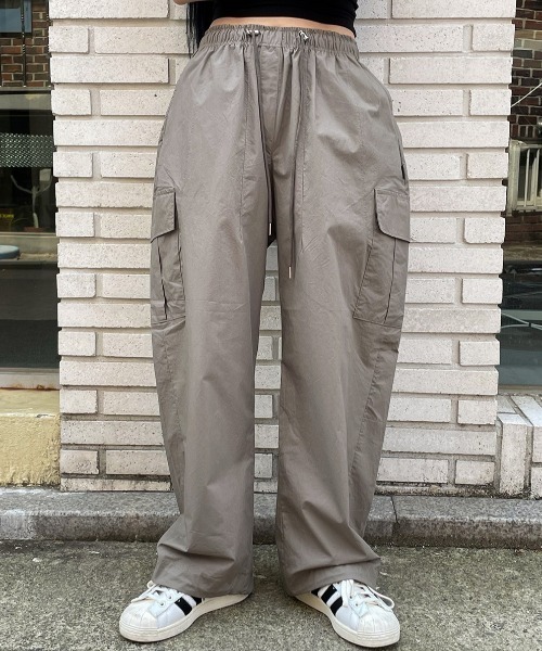 カーゴパンツ A'GEM/9 × .kom「muah muah/ムーアムーア」ワイド