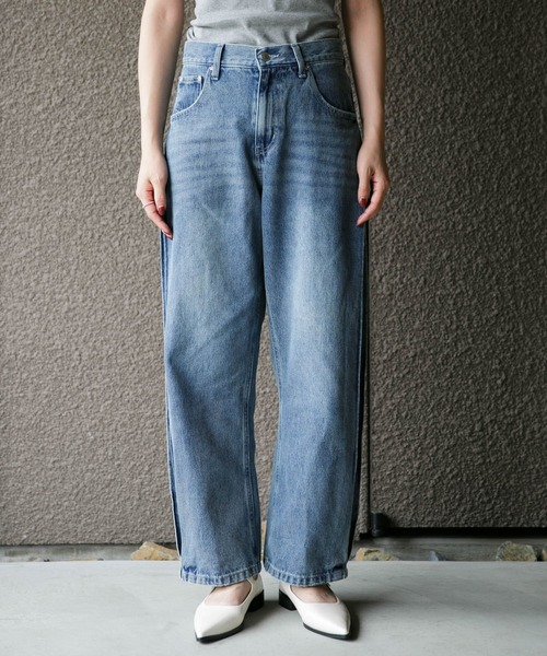 chignon〜YENN   SIDE PLEATED DENIM PT chignon〜YENN SIDE PLEATED DENIM PT