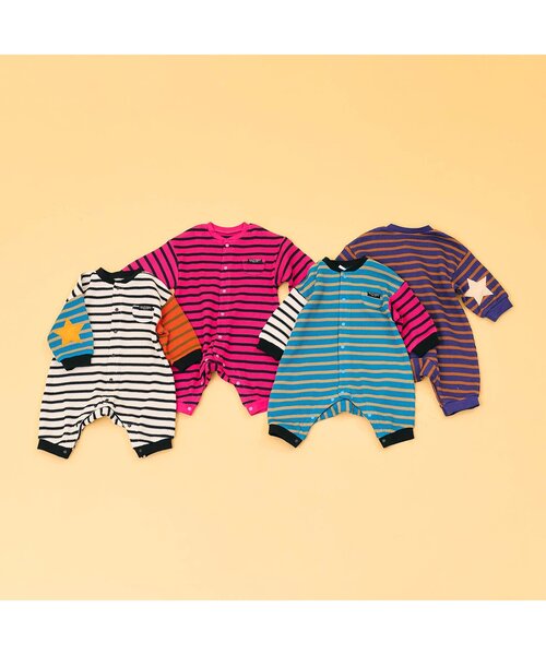 BREEZE ベビー服 ロンパース 「WEB限定」スターパッチワッフル