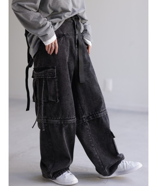 【HUECLOSET】マッドカーブカーゴデニムパンツ HUECLOSET】マストカーゴデニムパンツ (HUE/デニム・ジーパン