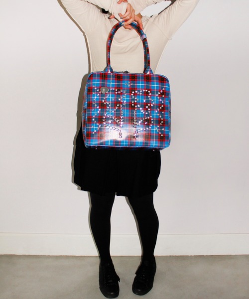 HEY! Mrs ROSE Rhinestone Boston ハンドバッグ HEY!MrsROSE トートバッグ HEY! Mrs ROSE(ヘイ！ミセスローズ