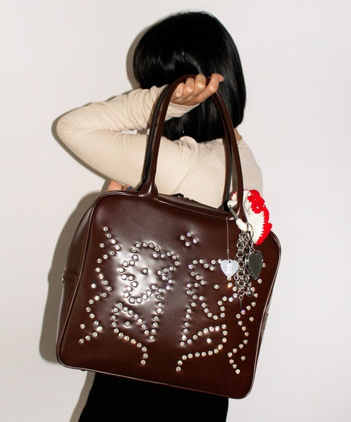 HEY！Mrs ROSE ラインストーンボストン HEY! Mrs ROSE(ヘイ！ミセスローズ)Rhinestone Boston